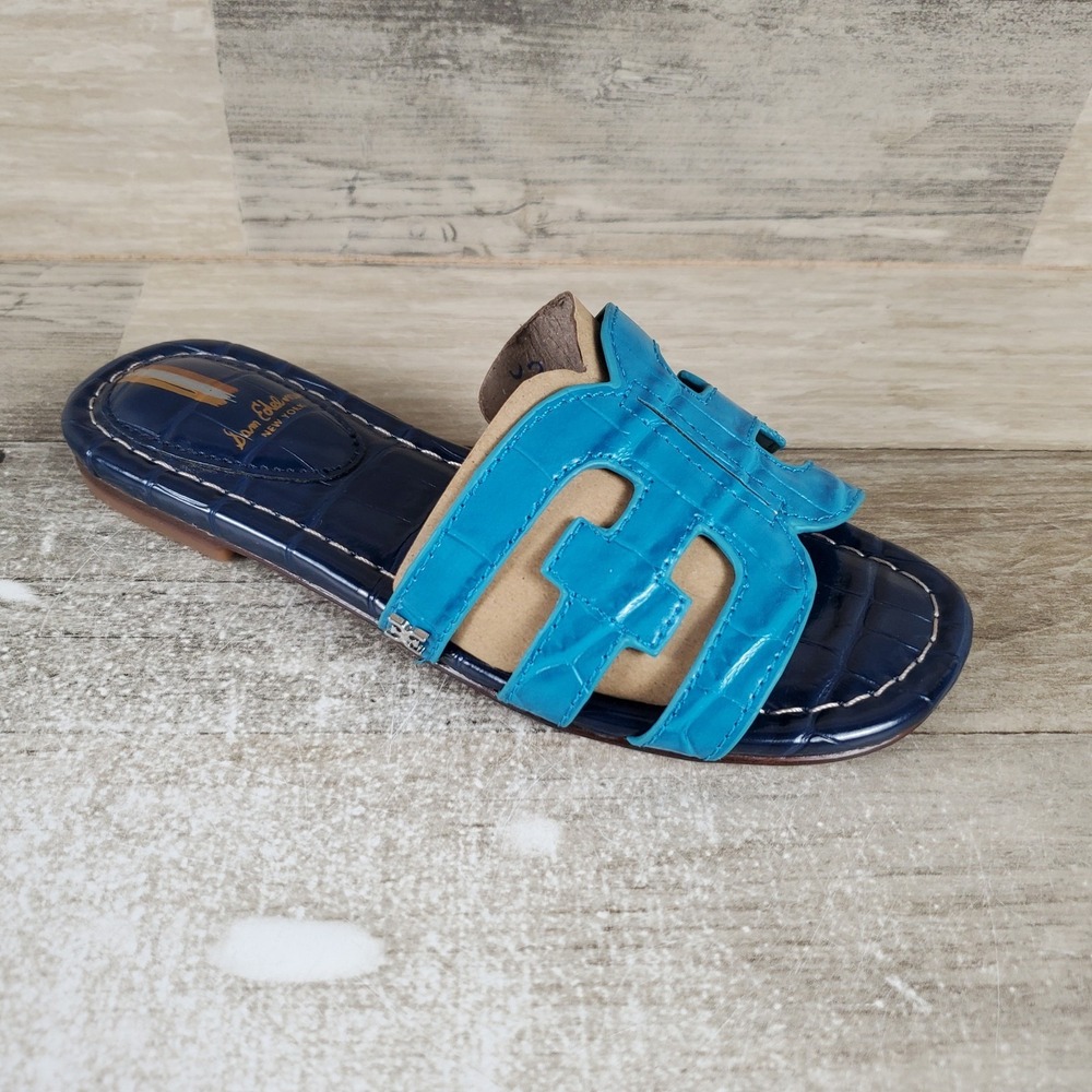 Sam Edelman Bay Sandals Kids Sz 13 Blue‎ Slip On Little Girls Leather Sandals